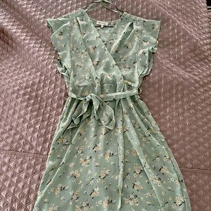 Sage green summer dress